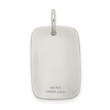 Sterling Silver Dog Tag Pendant with Gold Plated Anchor and Ship Wheel Design