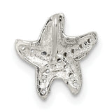 CZ Star Fish Chain Slide Charm Pendant in Real 925 Sterling Silver