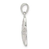 Sterling Silver Starfish Pendant with Polished and Textured Finish, Nautical Ocean Theme