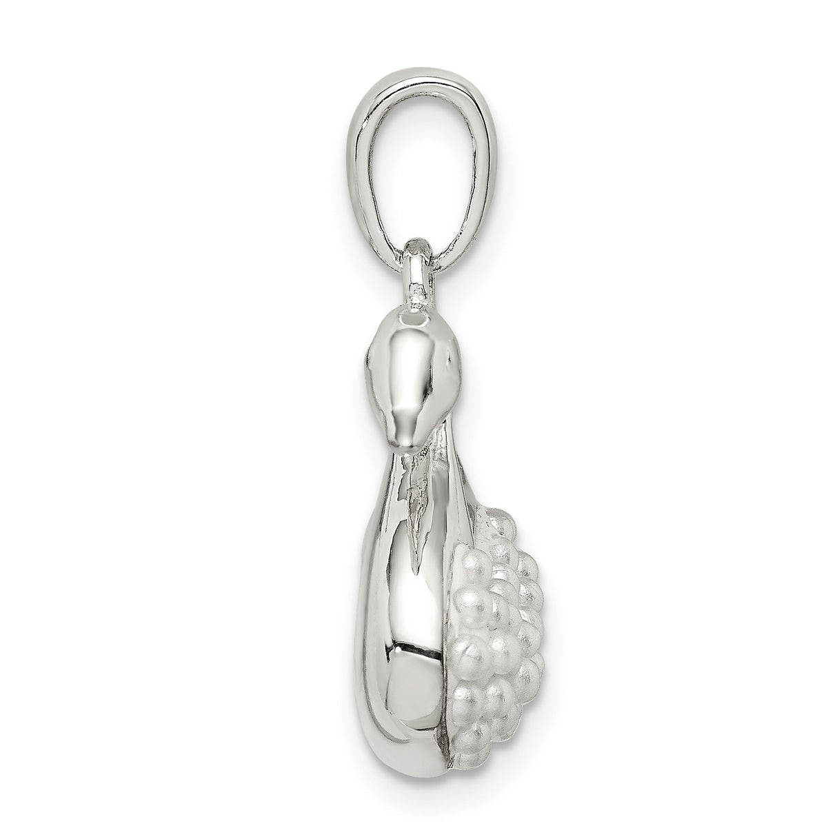 Sterling Silver Swan Pendant with Simulated Pearl, Graceful Bird Design Necklace for Women