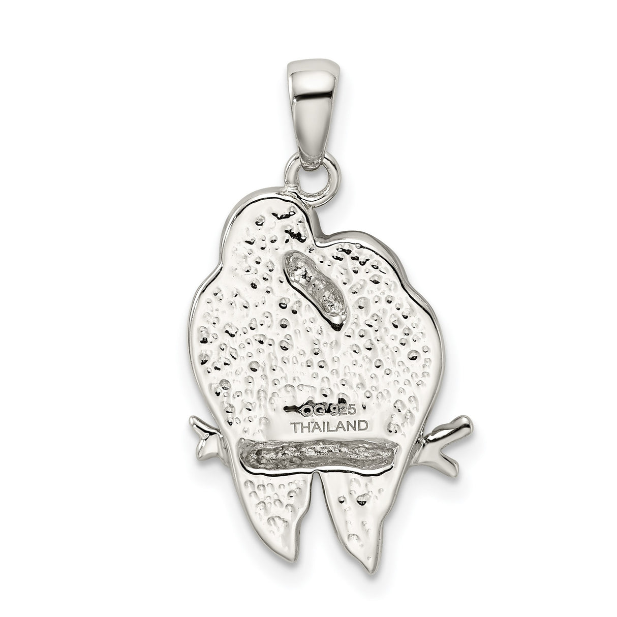Sterling Silver Owl Pendant with Crystal Accents, Love and Wisdom Animal Theme Jewelry