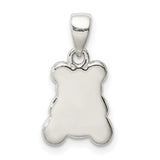 Sterling Silver Panda Pendant with Black and White Enamel Detailing, Animal Charm Jewelry