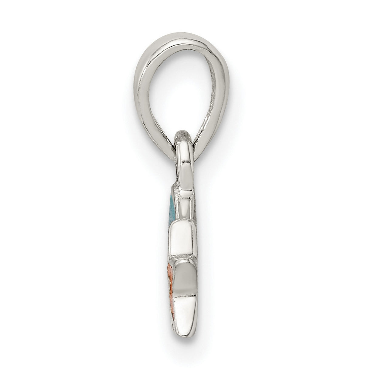 Sterling Silver Shooting Star Pendant with Rainbow Enamel Accents, Celestial Charm for Women