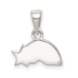 Sterling Silver Shooting Star Pendant with Rainbow Enamel Accents, Celestial Charm for Women
