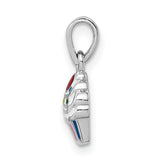 Sterling Silver Cupcake Pendant with Colorful Enamel, Whimsical Dessert Charm for Teens and Girls