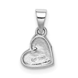 Sterling Silver Heart Pendant with Pink and Purple Yin Yang Enamel Design for Women
