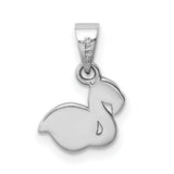 Sterling Silver Flamingo Pendant with Enamel Crown, Tropical Bird Charm for Women
