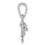 Sterling Silver Fairy Pendant with Graceful Winged Sprite, Whimsical Fantasy Jewelry