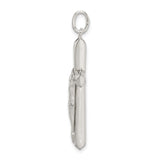 Sterling Silver Crucifix Cross Pendant with Raised Christ Design, Religious Charm for Men and Women