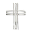 Sterling Silver Cross Pendant, Modern High Polish Religious Charm for Men and Women