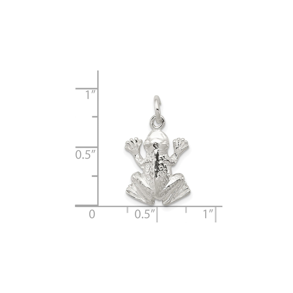 Sterling Silver Frog Pendant Charm, Nature Inspired Animal Totem Symbolizing Transformation and Luck