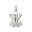 Sterling Silver Frog Pendant Charm, Nature Inspired Animal Totem Symbolizing Transformation and Luck