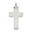 Sterling Silver Cross Pendant with Mirror Finish and Rounded Edges, Unisex Faith Charm