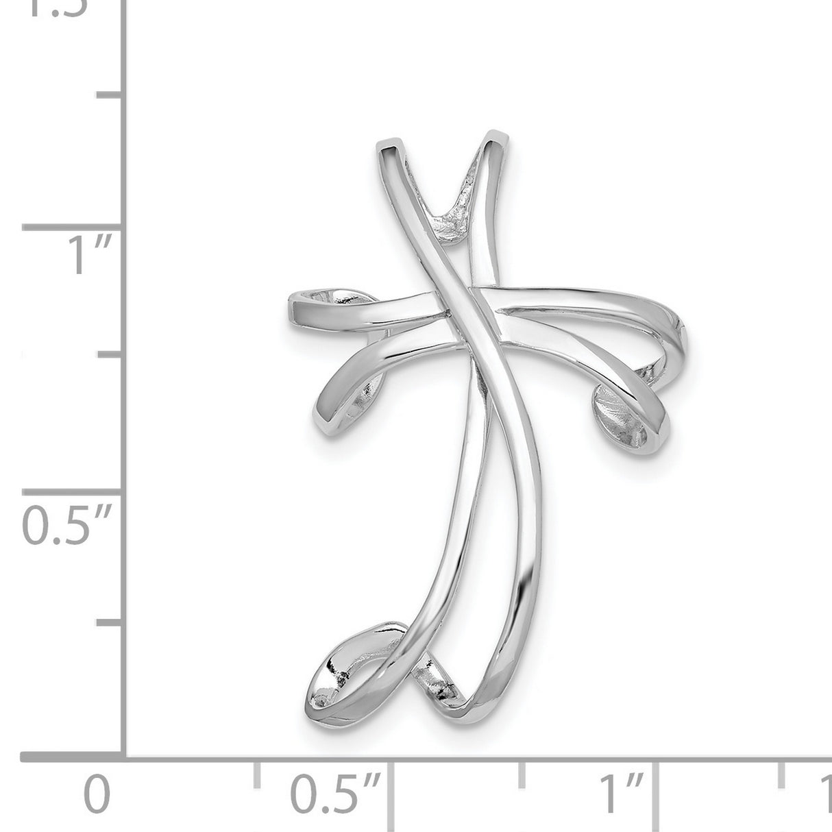 Sterling Silver Cross Pendant with Openwork Design and Polished Finish for Men and Women