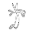 Sterling Silver Cross Pendant with Openwork Design and Polished Finish for Men and Women