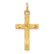 Sterling Silver Cross Pendant with Polished Matte Finish and Brushed Texture for Men and Women