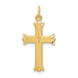 Sterling Silver Cross Pendant, Polished Latin Cross with Satin Finish, Religious Charm Jewelry