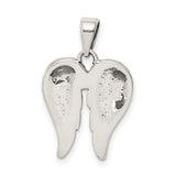 Antiqued Wing Charm Pendant in Real 925 Sterling Silver