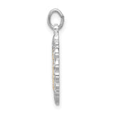 Cross Heart Charm Pendant in Real 925 Sterling Silver