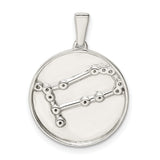 Gemini Constellation Symbol With CZ Stars Charm Pendant in Real 925 Sterling Silver
