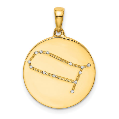 Gemini Constellation Symbol With CZ Stars Charm Pendant in Real 925 Sterling SIlver