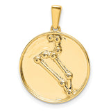 Leo Constellation Symbol With CZ Stars Charm Pendant in Real 925 Sterling SIlver