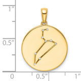 Leo Constellation Symbol With CZ Stars Charm Pendant in Real 925 Sterling SIlver
