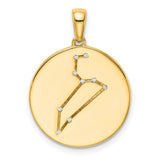Leo Constellation Symbol With CZ Stars Charm Pendant in Real 925 Sterling SIlver