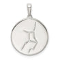 Virgo Constellation Symbol With CZ Stars Charm Pendant in Real 925 Sterling Silver