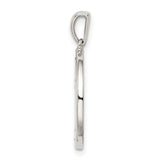 Libra Constellation Symbol With CZ Stars Charm Pendant in Real 925 Sterling Silver