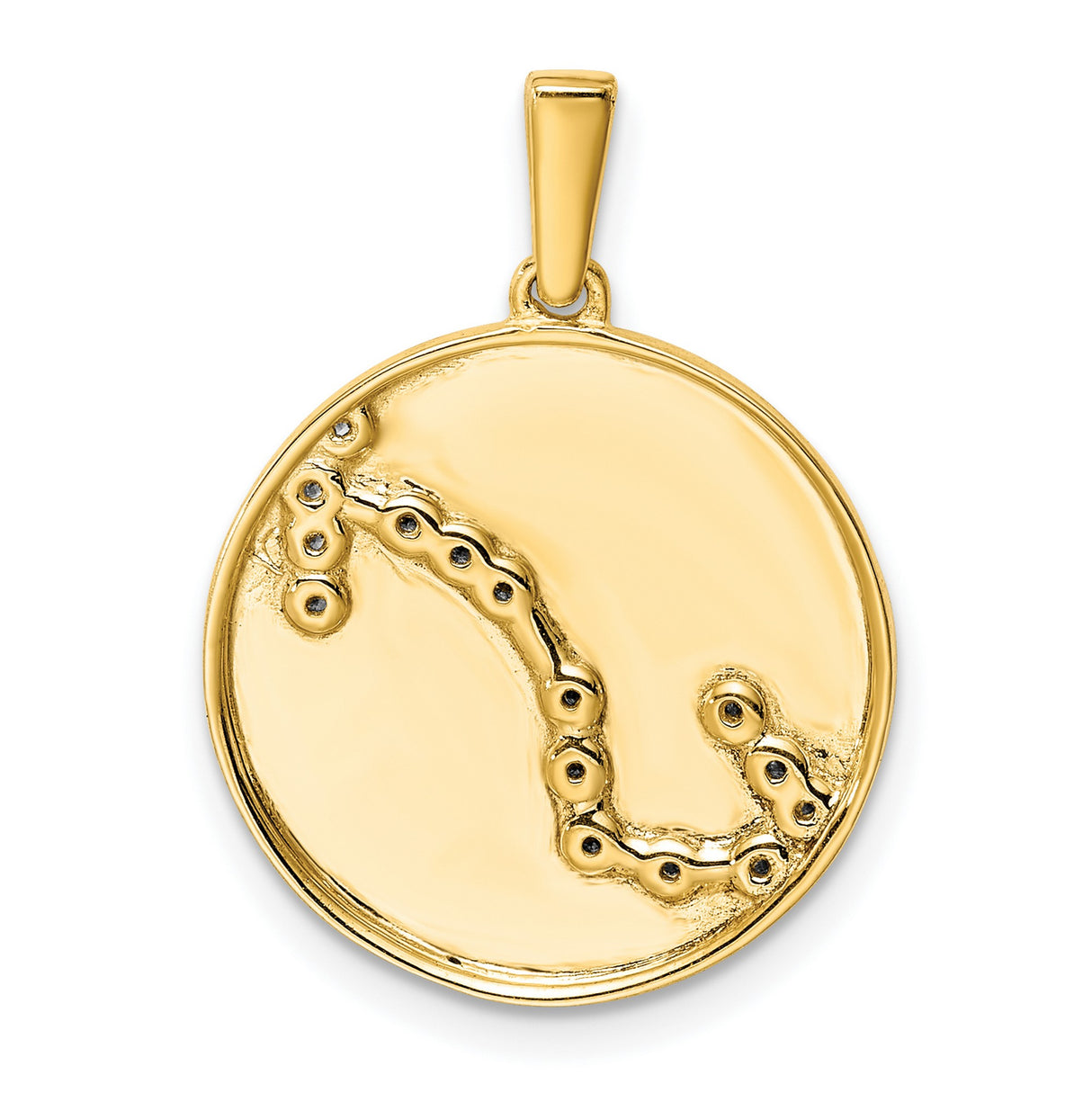 Scorpio Constellation Symbol With CZ Stars Charm Pendant in Real 925 Sterling SIlver