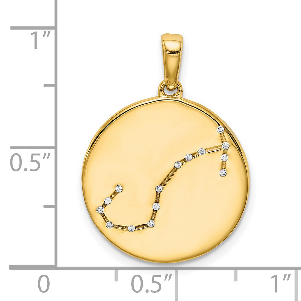 Scorpio Constellation Symbol With CZ Stars Charm Pendant in Real 925 Sterling SIlver