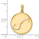 Scorpio Constellation Symbol With CZ Stars Charm Pendant in Real 925 Sterling SIlver
