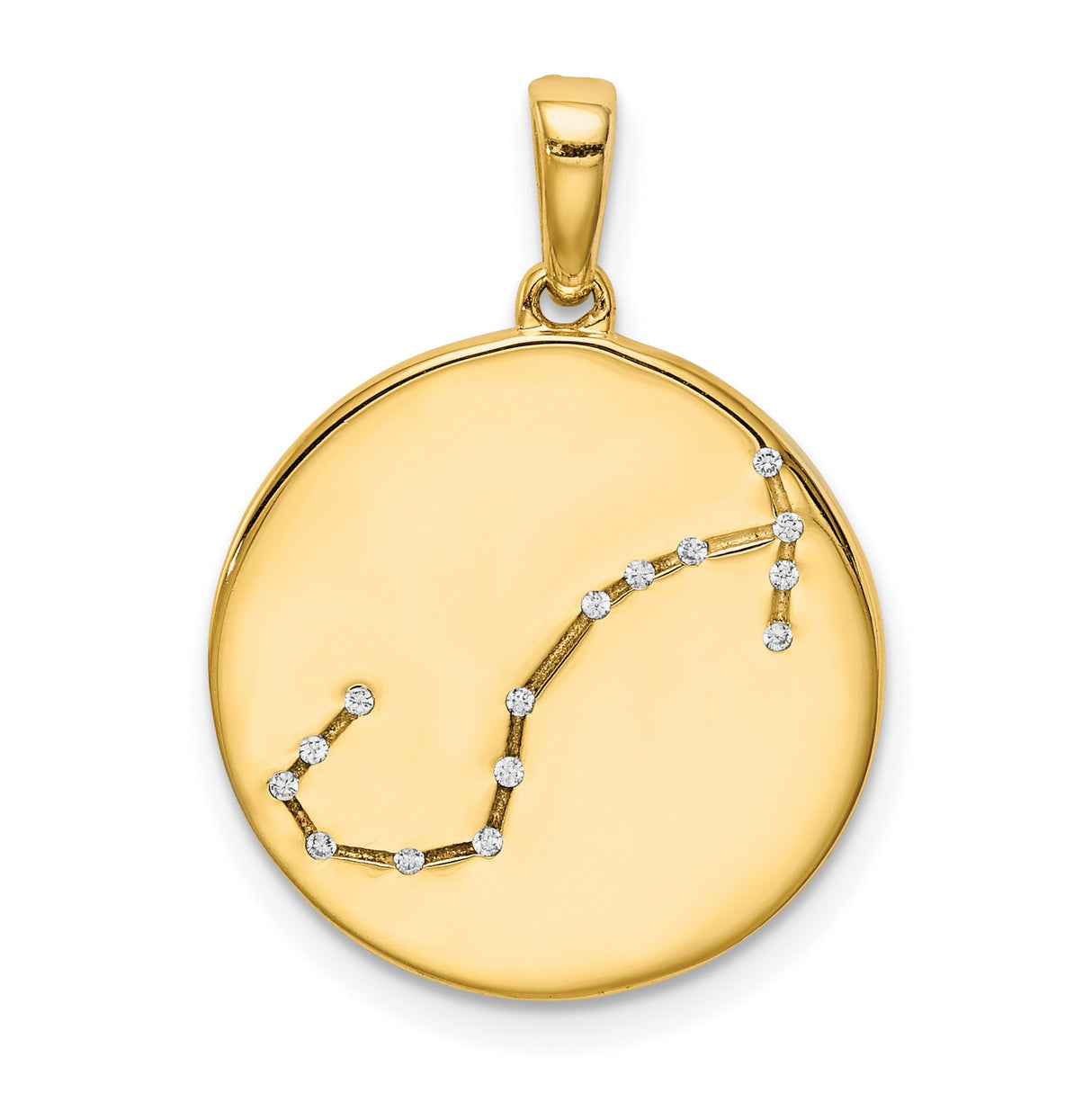 Scorpio Constellation Symbol With CZ Stars Charm Pendant in Real 925 Sterling SIlver