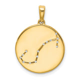 Scorpio Constellation Symbol With CZ Stars Charm Pendant in Real 925 Sterling SIlver