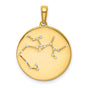 Sagittarius Constellation Symbol With CZ Stars Charm Pendant in Real 925 Sterling SIlver