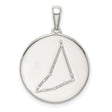 Capricorn Constellation Symbol With CZ Stars Charm Pendant in Real 925 Sterling Silver