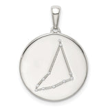 Capricorn Constellation Symbol With CZ Stars Charm Pendant in Real 925 Sterling Silver