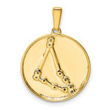 Capricorn Constellation Symbol With CZ Stars Charm Pendant in Real 925 Sterling SIlver