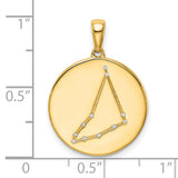 Capricorn Constellation Symbol With CZ Stars Charm Pendant in Real 925 Sterling SIlver
