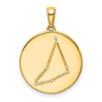 Capricorn Constellation Symbol With CZ Stars Charm Pendant in Real 925 Sterling SIlver