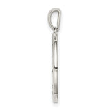 Aquarius Constellation Symbol With CZ Stars Charm Pendant in Real 925 Sterling Silver