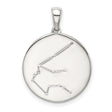 Aquarius Constellation Symbol With CZ Stars Charm Pendant in Real 925 Sterling Silver