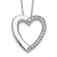 CZ Heart Ash Holder 18 inch Necklace Charm Pendant in Real 925 Sterling Silver