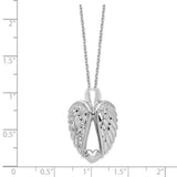 Wings Ash Holder 18 inch Necklace Charm Pendant in Real 925 Sterling Silver