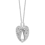 Wings Ash Holder 18 inch Necklace Charm Pendant in Real 925 Sterling Silver
