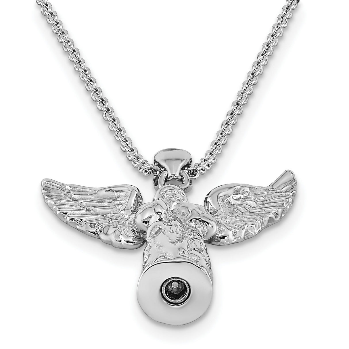 Angel Ash Holder 18 inch Necklace Charm Pendant in Real 925 Sterling Silver