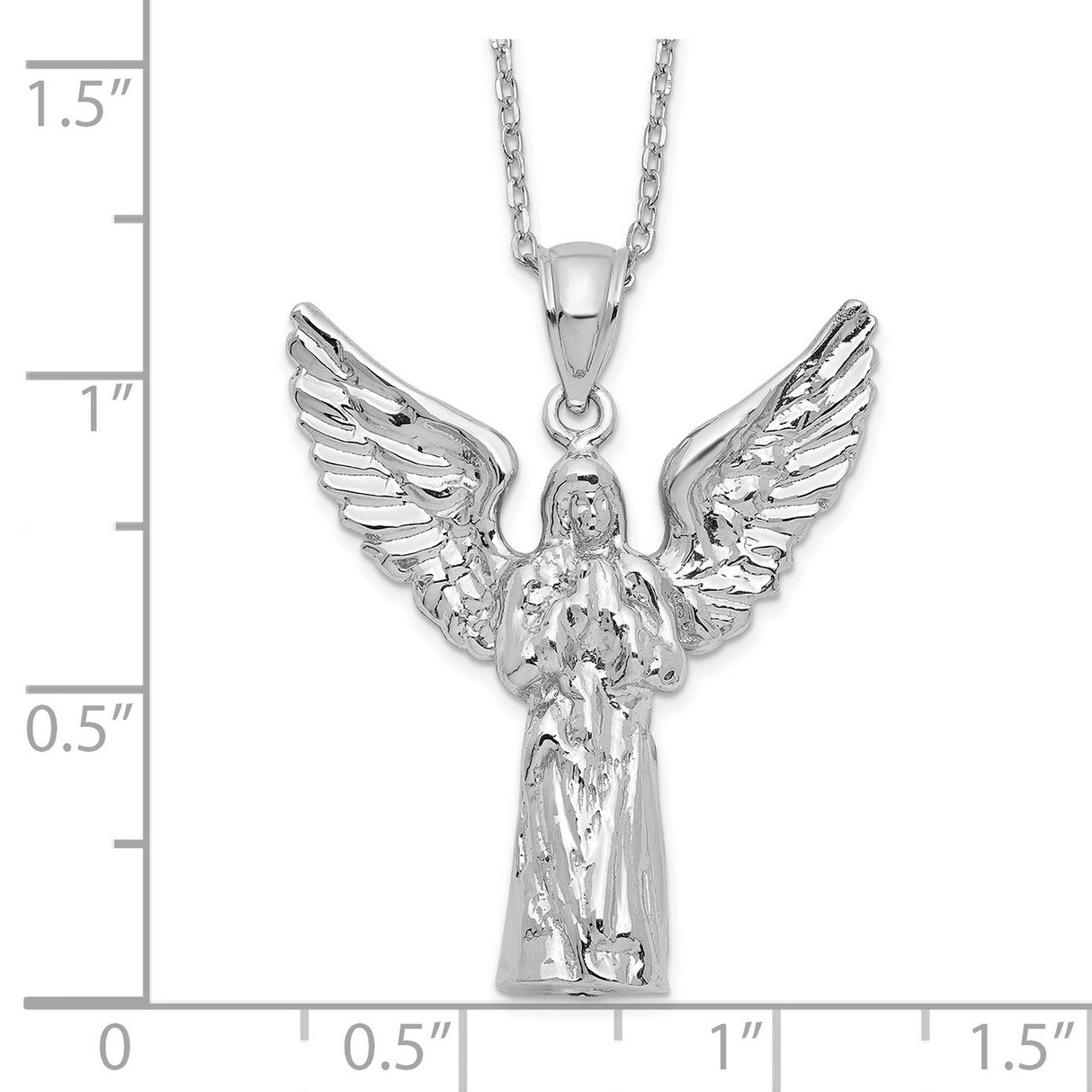 Angel Ash Holder 18 inch Necklace Charm Pendant in Real 925 Sterling Silver