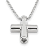 Cross Ash Holder 18 inch Necklace Charm Pendant in Real 925 Sterling Silver