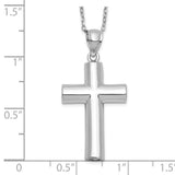 Cross Ash Holder 18 inch Necklace Charm Pendant in Real 925 Sterling Silver